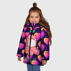 Куртка зимняя для девочки Among Us Girl, цвет: 3D-светло-серый — фото 2