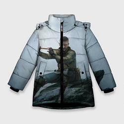 Куртка зимняя для девочки Господин Зеркало, цвет: 3D-черный