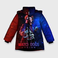 Куртка зимняя для девочки Watch Dogs LEGION, цвет: 3D-черный