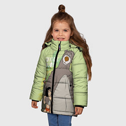 Куртка зимняя для девочки Jungle Book, цвет: 3D-черный — фото 2