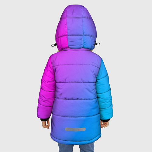 Зимняя куртка для девочки Авокадо / 3D-Черный – фото 4