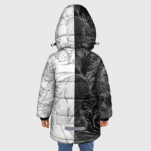 Зимняя куртка для девочки Jujutsu Kaisen Сукуна х Юдзи / 3D-Черный – фото 4
