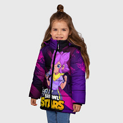 Куртка зимняя для девочки Brawl Stars Shelly, цвет: 3D-красный — фото 2