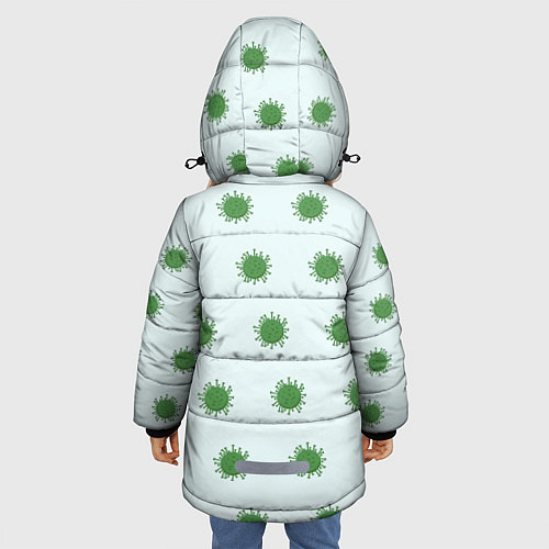 Зимняя куртка для девочки Stop COVID / 3D-Черный – фото 4