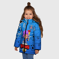 Куртка зимняя для девочки BRAWL STARS SHELLY PSG, цвет: 3D-черный — фото 2