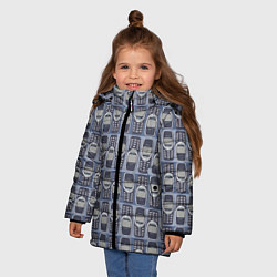 Куртка зимняя для девочки Броня, цвет: 3D-черный — фото 2