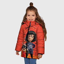 Куртка зимняя для девочки The Incredibles, цвет: 3D-черный — фото 2