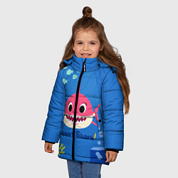 Куртка зимняя для девочки Mummy shark, цвет: 3D-черный — фото 2