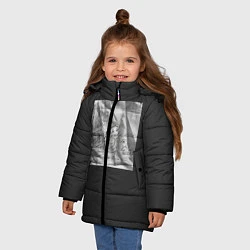 Куртка зимняя для девочки Белоснежка и кролик, цвет: 3D-черный — фото 2
