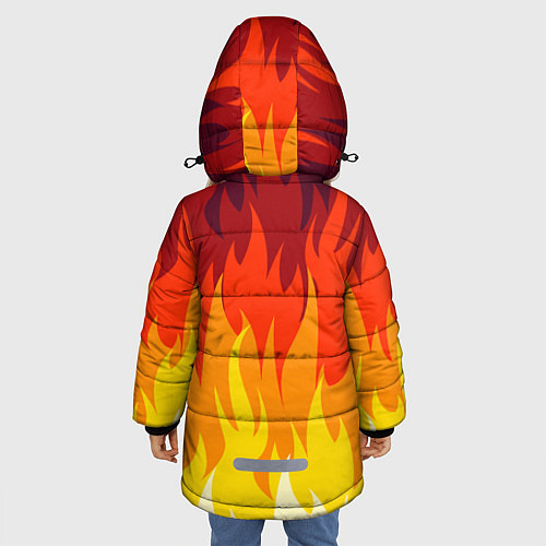 Зимняя куртка для девочки Among Us Fire Z / 3D-Светло-серый – фото 4