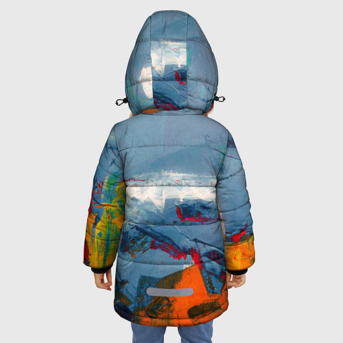 Зимняя куртка для девочки Я художник / 3D-Черный – фото 4