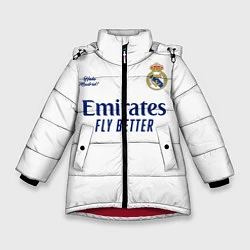 Куртка зимняя для девочки REAL MADRID, домашняя 2021, цвет: 3D-красный