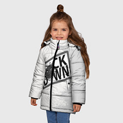 Куртка зимняя для девочки Lock, цвет: 3D-черный — фото 2