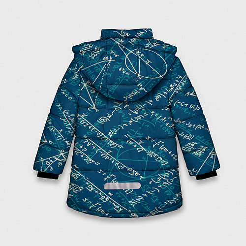 Зимняя куртка для девочки Математика / 3D-Светло-серый – фото 2