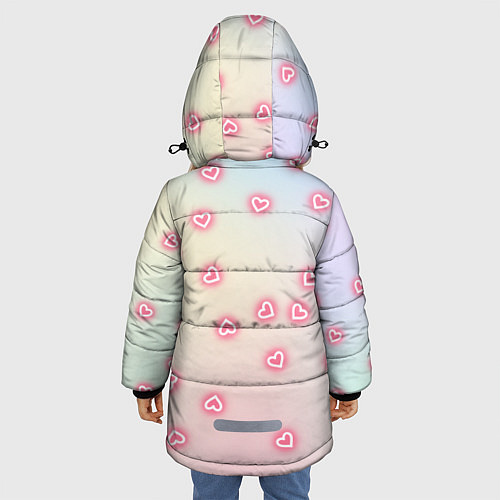 Зимняя куртка для девочки Милая пандочка / 3D-Черный – фото 4