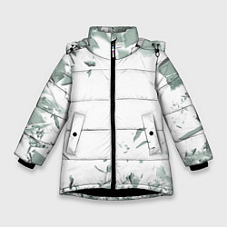 Куртка зимняя для девочки Разбитое стекло, цвет: 3D-черный