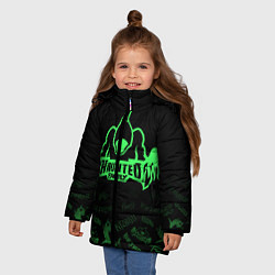 Куртка зимняя для девочки HAUNTED FAMILY, цвет: 3D-черный — фото 2