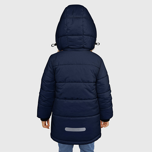 Зимняя куртка для девочки Сова в деревьях / 3D-Черный – фото 4