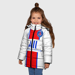 Куртка зимняя для девочки PSG, выездная сезон 2021, цвет: 3D-красный — фото 2