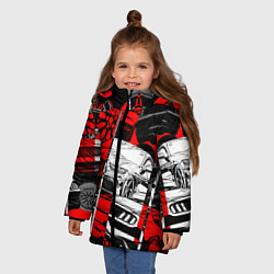 Куртка зимняя для девочки Автомобили, цвет: 3D-черный — фото 2