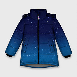 Куртка зимняя для девочки Звездное небо, цвет: 3D-светло-серый