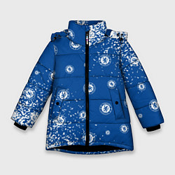 Куртка зимняя для девочки CHELSEA F C ЧЕЛСИ, цвет: 3D-черный