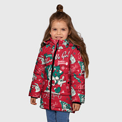 Куртка зимняя для девочки Багз Банни, цвет: 3D-красный — фото 2