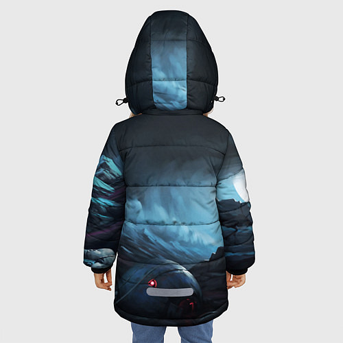 Зимняя куртка для девочки Космонавт / 3D-Черный – фото 4