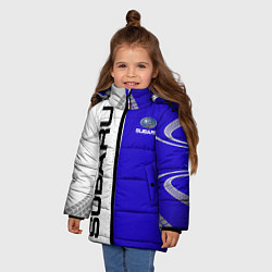 Куртка зимняя для девочки SUBARUСубару, цвет: 3D-светло-серый — фото 2
