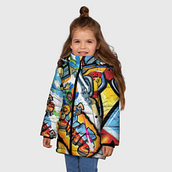 Куртка зимняя для девочки Brawl Stars skateboard , цвет: 3D-черный — фото 2