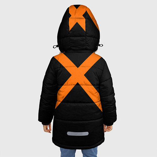 Зимняя куртка для девочки Моя геройская академия / 3D-Черный – фото 4
