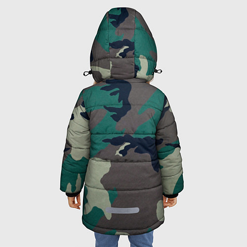 Зимняя куртка для девочки Символика CStrike / 3D-Черный – фото 4