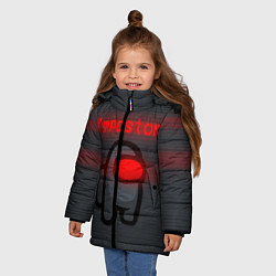 Куртка зимняя для девочки AMONG US - IMPOSTOR, цвет: 3D-светло-серый — фото 2