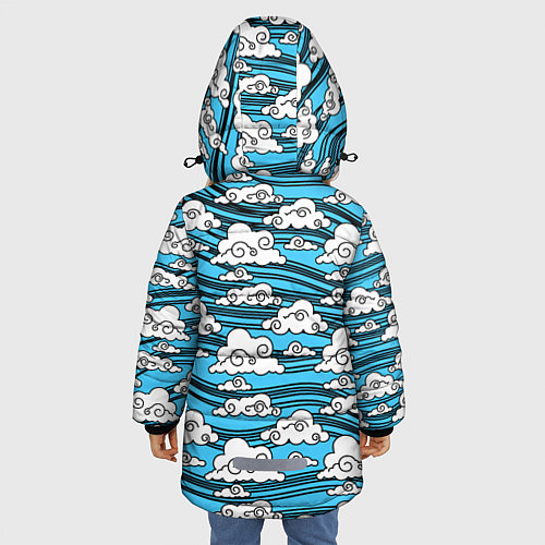 Зимняя куртка для девочки КИМОНО ТАНДЖИРО / 3D-Черный – фото 4