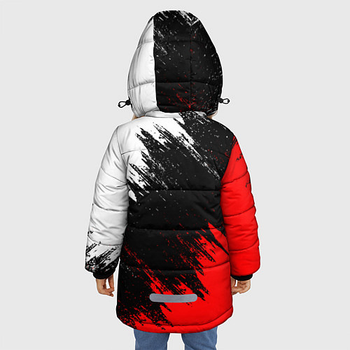 Зимняя куртка для девочки ДЕЛАЕМ СЕБАСА - AMONG US / 3D-Черный – фото 4