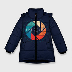 Куртка зимняя для девочки Portal, цвет: 3D-черный