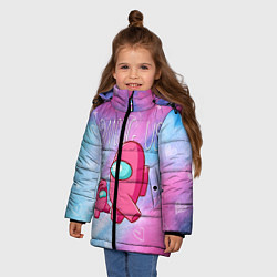 Куртка зимняя для девочки Among Us Baby Z, цвет: 3D-черный — фото 2