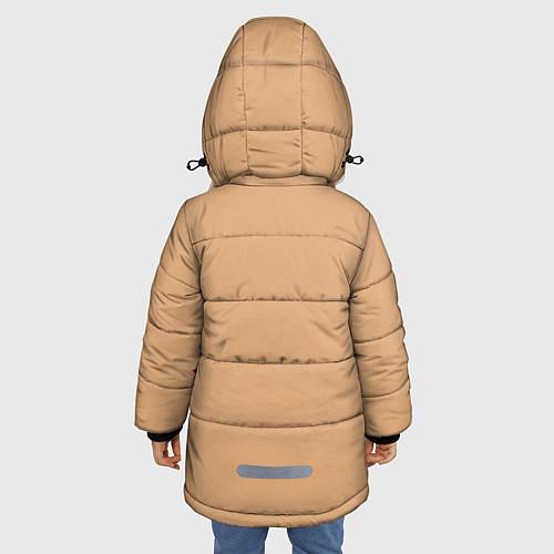 Зимняя куртка для девочки Медведь татем / 3D-Черный – фото 4