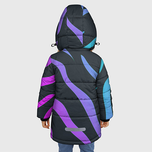 Зимняя куртка для девочки Skate or die art / 3D-Черный – фото 4