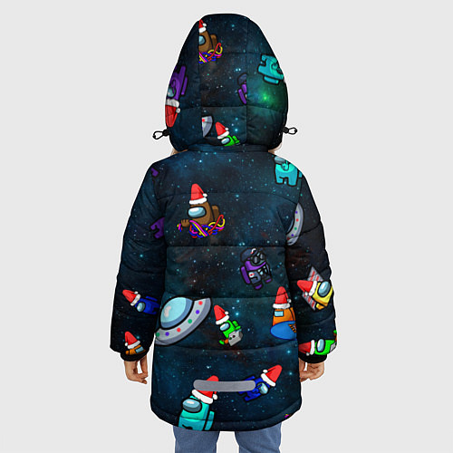 Зимняя куртка для девочки Among Us 2021 / 3D-Черный – фото 4