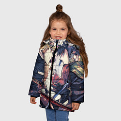 Куртка зимняя для девочки Два Клинка, цвет: 3D-светло-серый — фото 2