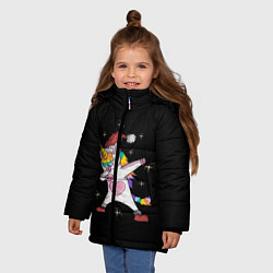 Куртка зимняя для девочки Unicorn Dab, цвет: 3D-черный — фото 2