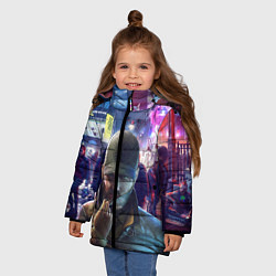 Куртка зимняя для девочки Эйден Пирс Легион, цвет: 3D-черный — фото 2