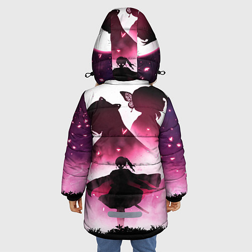 Зимняя куртка для девочки Столп Бабочки / 3D-Черный – фото 4