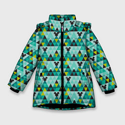 Куртка зимняя для девочки Mickey pattern, цвет: 3D-черный