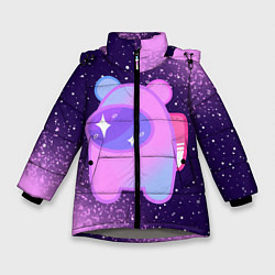 Куртка зимняя для девочки AMONG US - SPACE, цвет: 3D-светло-серый