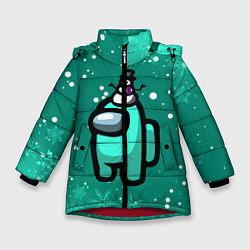 Куртка зимняя для девочки AMONG US - СНЕЖНЫЙ, цвет: 3D-красный