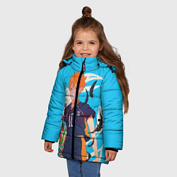 Куртка зимняя для девочки Хината, цвет: 3D-черный — фото 2