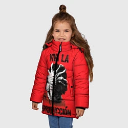 Куртка зимняя для девочки VIVA LA, цвет: 3D-красный — фото 2