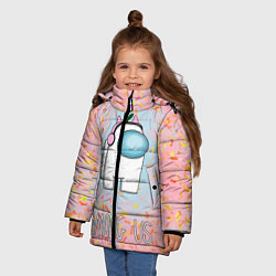 Куртка зимняя для девочки Among Us Девочкам, цвет: 3D-светло-серый — фото 2